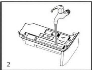 Technical line drawing of a mechanical assembly with a lever and base plate (no text or symbols)