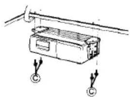 Diagram showing a device with labeled points C and directional arrows indicating positions or connections.