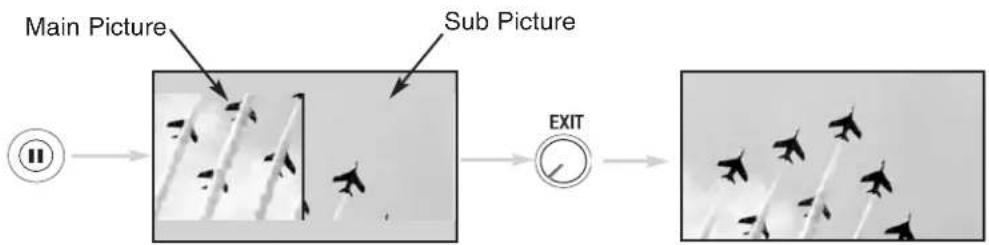 graph LR A["Main Picture"] --> B["Sub Picture"] B --> C["EXIT"]