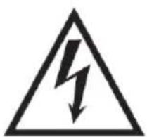 Warning symbol of a lightning bolt inside a triangle (no text or numbers)