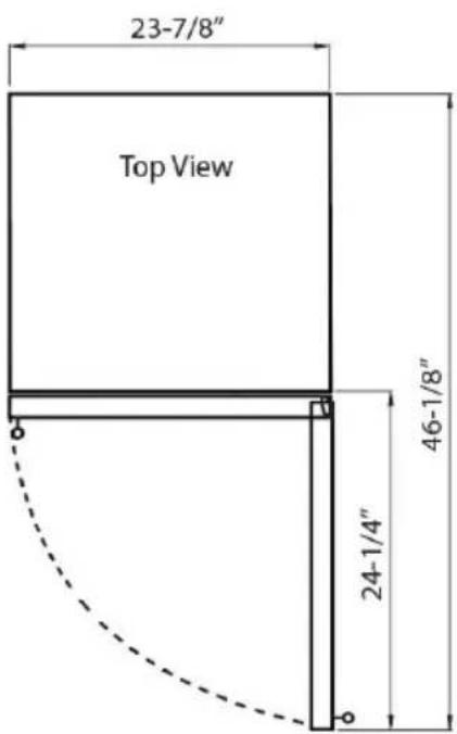 23-7/8" Top View 46-1/8" 24-1/4"