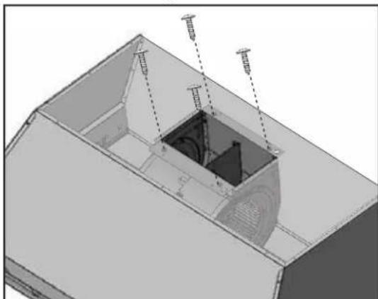 3D technical diagram of a mechanical housing or enclosure with internal components and mounting features (no text or symbols visible)
