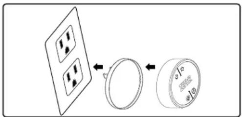 Diagram showing a wall-mounted device connected to a circular component with a dial labeled 'e10' and '20000000000000000000000000000000000000000000000000000000000000000000000000000000000000000000000000000'