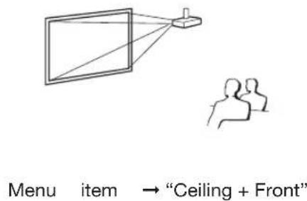 Menu item → "Ceiling + Front"