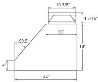 10 3/8" 4 5/16" 15" 18" 50.5° 4" 32"