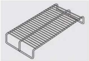 Isometric line drawing of a rectangular metal grate or rack structure (no text or symbols)