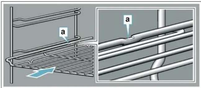 Diagram showing a metal rack with labeled components and a magnified view of a coiled cable or pipe structure (no text or symbols present)