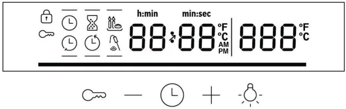 h:min min:sec 88:88 °F °C AM PM 888 °C - L + -