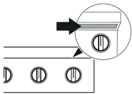 Pure diagram of a mechanical component with circular holes and an arrow, no text or symbols present