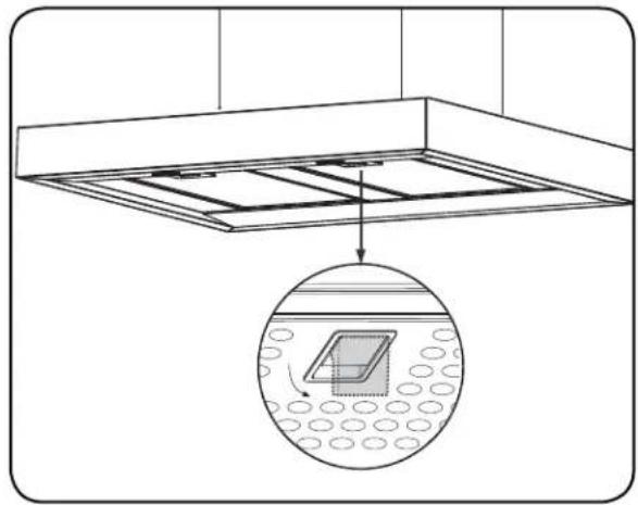 Diagram of a roof structure with an inset showing a square component submerged in water, no text or symbols present.