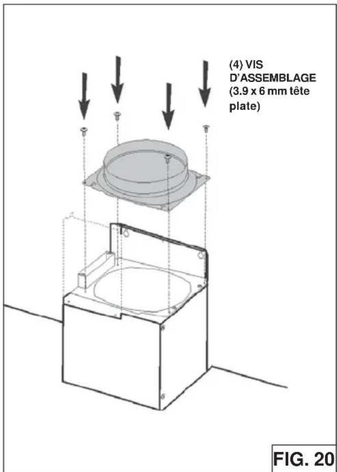 (4) VIS D'ASSEMBLAGE (3.9 x 6 mm tête plate) FIG. 20