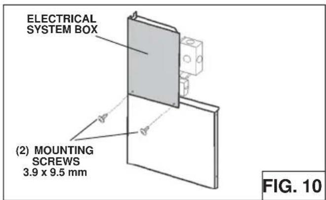 ELECTRICAL SYSTEM BOX (2) MOUNTING SCREWS 3.9 x 9.5 mm FIG. 10