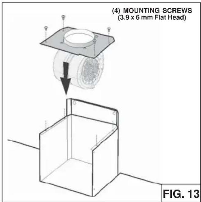 (4) MOUNTING SCREWS (3.9 x 6 mm Flat Head) FIG. 13