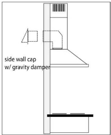 side wall cap w/ gravity damper