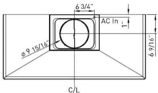 6 3/4" AC In : Ø 9 15/16" 6 9/16" C/L