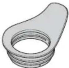 3D rendered image of a mechanical component with a flanged end and threaded base (no text or symbols)