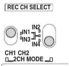 REC CH SELECT IN1 IN2 IN3 H IN4 CH1 CH2 2CH MODE