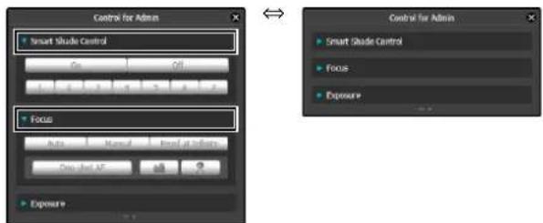 Control for Admin Smart Shade Control On Off Focus Auto Manual Proof of Options Crued AF Exposure Control for Admin Smart Shade Control Focus Exposure
