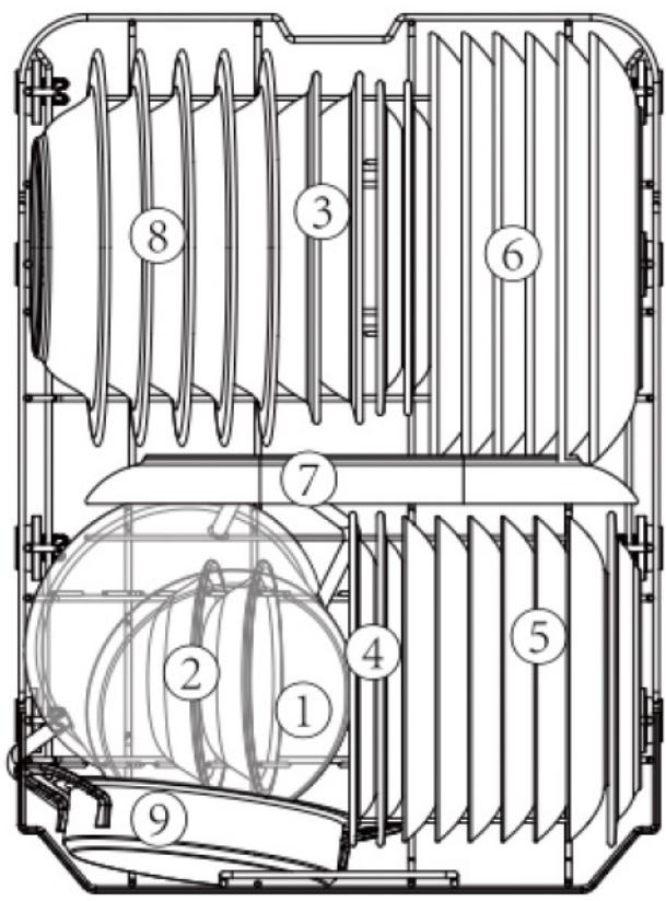 Technical diagram of a mechanical or electrical component with numbered parts for identification.