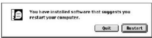 You have installed software that suggests you restart your computer. Quit Restart