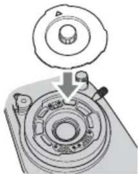 Mechanical assembly diagram showing a gear shift and mechanical components (no text or labels)