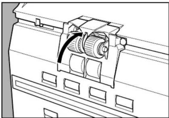 Technical line drawing of a mechanical assembly with gears and housing (no text or symbols)