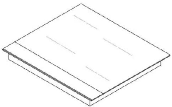 Simple line drawing of a rectangular block with horizontal lines indicating internal divisions (no text or symbols)
