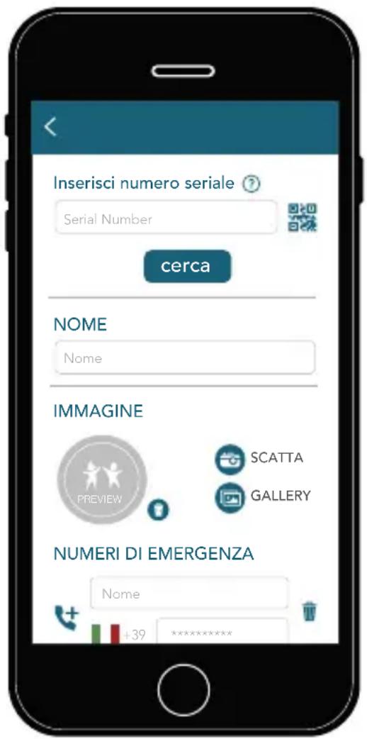 Inserisci numero seriale ? Serial Number cerca NOME Nome IMMAGINE PREVIEW SCATTA GALLERY NUMERI DI EMERGENZA Nome +39 *******