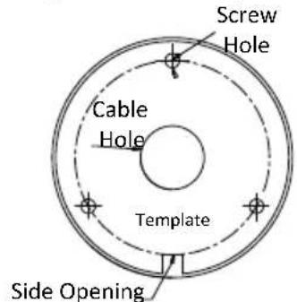 Screw Hole Cable Hole Template Side Opening