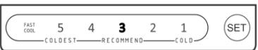 CECOTEC Bolero Coolmarket Combi Origin 231 Nf E - Réglage de la température du compartiment congélateur - 5