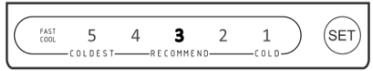 CECOTEC Bolero Coolmarket Combi Origin 231 Nf E - Ustawienie temperatury w zamrażarce - 5
