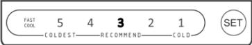 CECOTEC Bolero Coolmarket Combi Origin 231 Nf E - Ustawienie temperatury w zamrażarce - 1