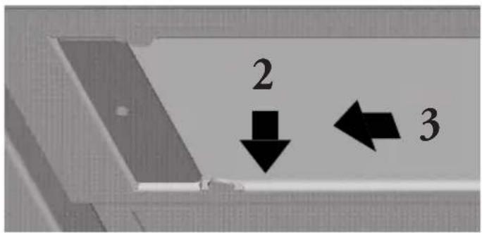 2 ↓ ← 3