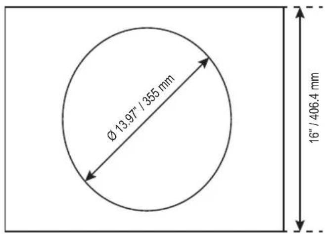 Ø 13.97" / 355 mm 16" / 406.4 mm