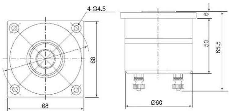 4-Ø4.5 68 68 6 50 65.5 Ø60
