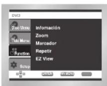 SAMSUNG DVD-P433 - Uso del menú de funciones - 1