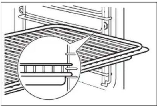 Technical line drawing of a mechanical assembly with a magnified inset showing internal components (no text or symbols)