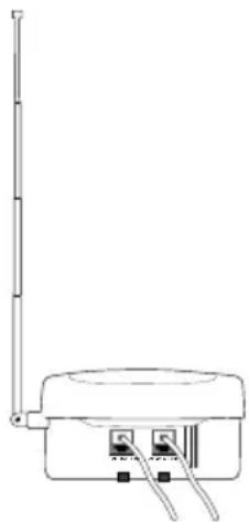 Line drawing of a simple electrical device with a vertical pole and base, no text or symbols present