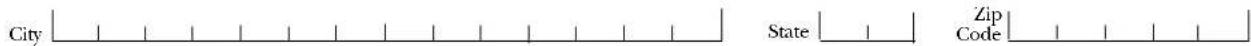 City State Zip Code
