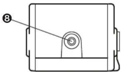 Technical line drawing of a mechanical component with a numbered callout (8), no text or symbols present