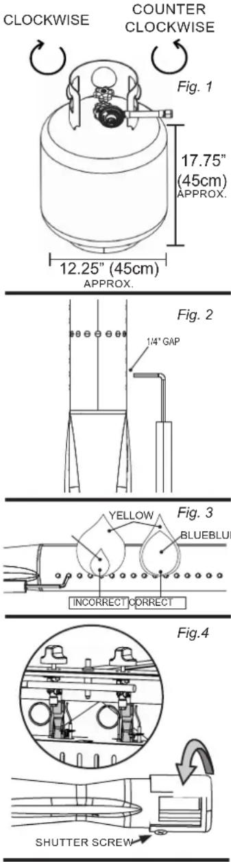 Masterbuilt MB20053418 - REGULATOR, BURNER AND GAS VALVE CONNECTION & OPERATION - 1