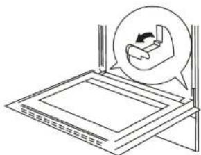 Diagram of a mechanical assembly with a magnified view of a hand gesture (no text or symbols)