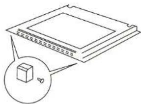 Diagram of a 3D printer or scanner with a magnified view of its internal components (no text or symbols present)