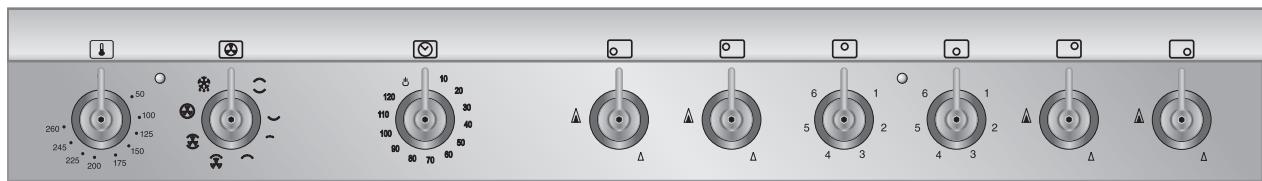 SMEG CX91M2 - OPIS ELEMENTÓW STEROWNICZYCH ZNAJDUJĄCYCH SIĘ NA PRZEDNIM PANELU - 3
