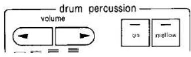 drum percussion volume on mellow