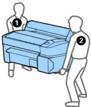 Illustration of two figures pushing a blue box (no text or symbols)