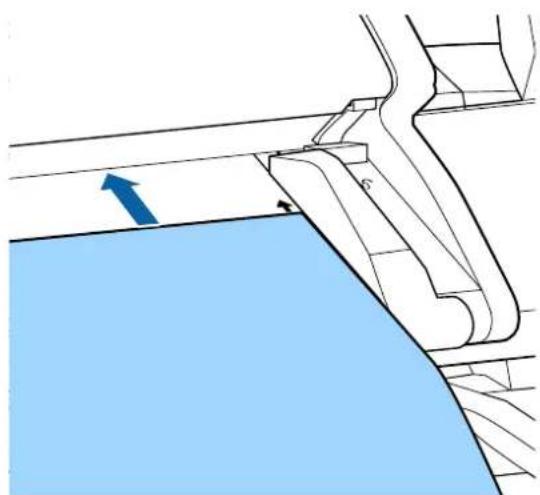 Diagram of a hydraulic structure with an arrow indicating direction, showing water flowing from a reservoir (no text or symbols present)