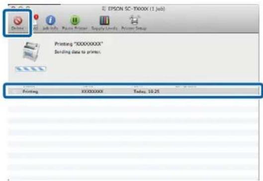 EPSON SC-TX000X (1 Jubb) Printing "XXXXXXX" Sending date to printer: Printing XXXXXXX Today: 10.25
