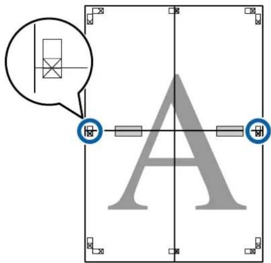 Diagram showing a large letter 'A' with selection handles and a speech bubble containing a checkbox, likely from a design or layout software interface.
