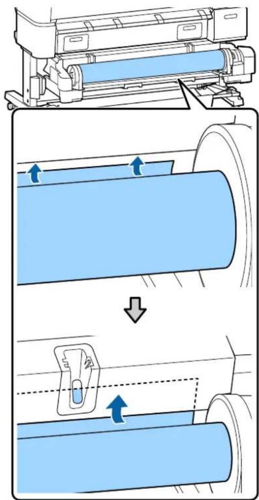 Diagram illustrating the process of a printer's printing and printing process, showing steps from printer to printer with blue shading and directional arrows.